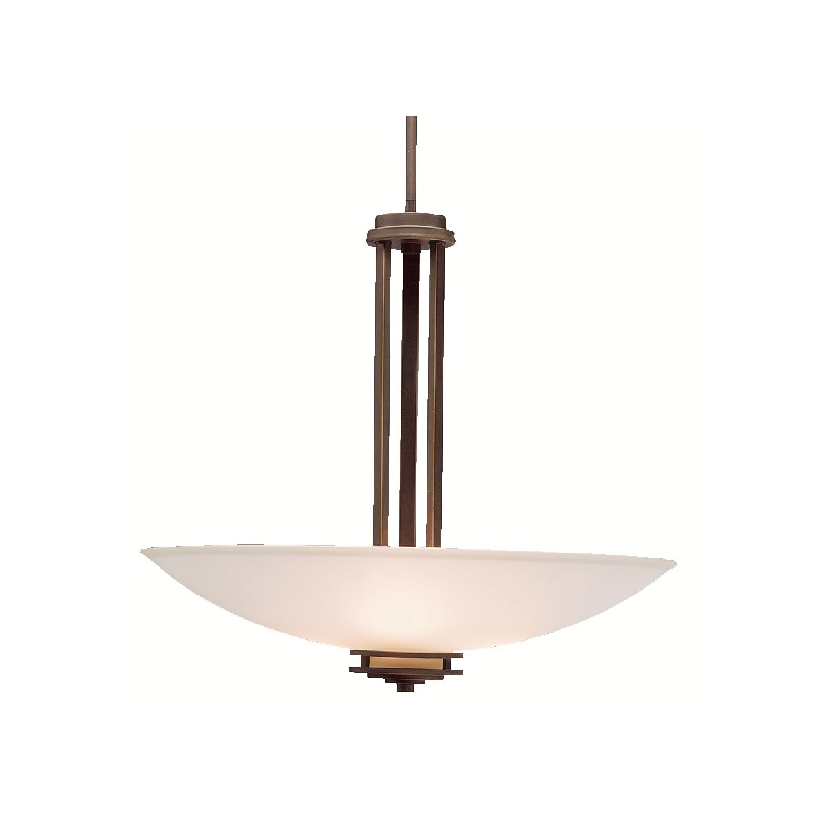Kichler Hendrik 3 Light 24 inch Wide Pendant with Satin Etched Glass Shades