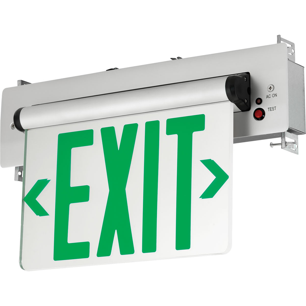 
                                                Generation Double Sided Green Edge-Lit Recessed LED Exit Sign